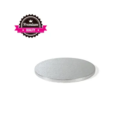 Piatto da torta rotondo extra forte in argento Ø 18 cm per un trasporto sicuro