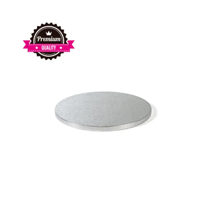 Plateau à gâteaux Rond extra fort Argent Ø 18 cm pour un transport sûr