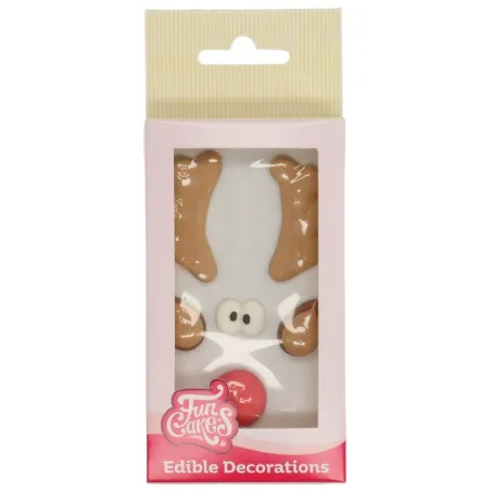 Sugar decoration Rudolph – edible reindeer head decoration for cupcakes and cakes | miniSchoggi