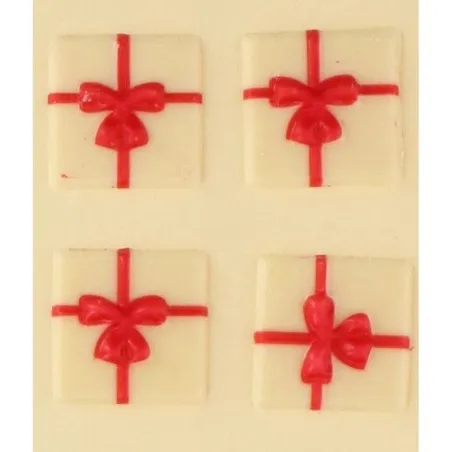 Chocolate decorations gifts white – 12 edible chocolate decorations for cupcakes and cakes | miniSchoggi