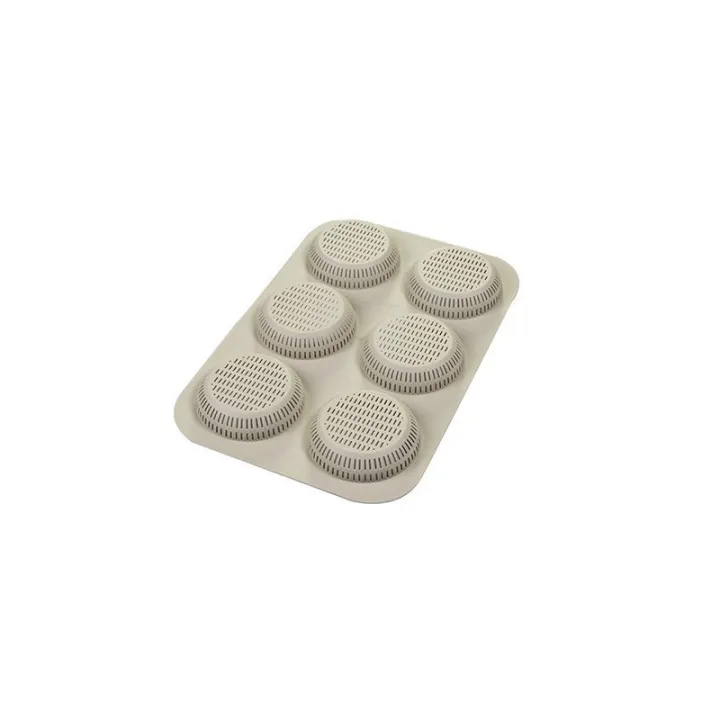 Baking mat for burger buns for 6 evenly shaped, crispy burgers