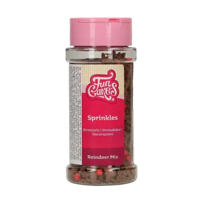 Sprinkle decor reindeer – edible Christmas sprinkle decor with reindeer head and red sugar pearls | miniSchoggi