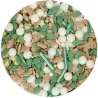 Décor à saupoudrer Joyeux Noël – décor de Noël comestible avec bonshommes pain d'épice et feuilles de gui | miniSchoggi