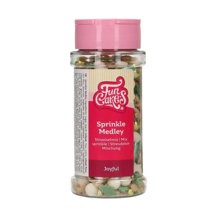 Sprinkle decor Merry Christmas – edible Christmas sprinkle decor with Gingerbread men and mistletoe leaves | miniSchoggi
