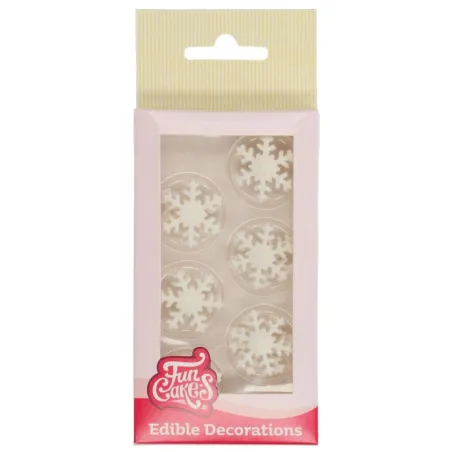 Chocolate decorations Ice Crystals – 12 edible winter decorations for cupcakes and cakes | miniSchoggi