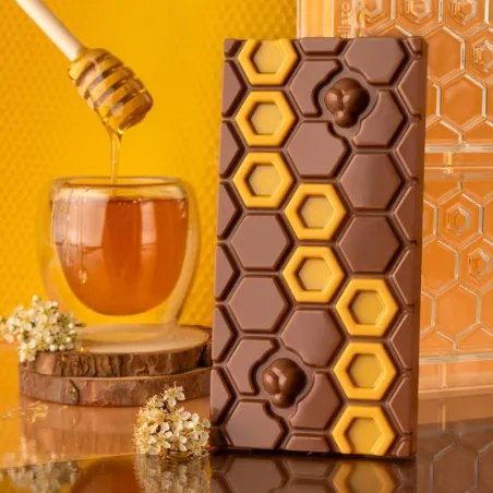 Moule à chocolat Nid d'abeille – Couler 3 tablettes de 7 x 14 cm