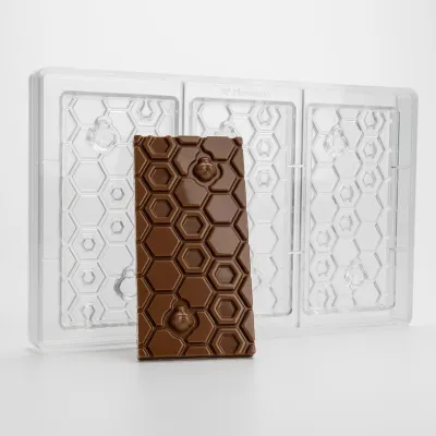 Moule à chocolat Nid d'abeille – Couler 3 tablettes de 7 x 14 cm