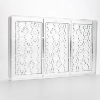 Moule à chocolat Nid d'abeille – Couler 3 tablettes de 7 x 14 cm
