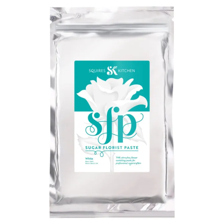 White flower paste for sugar decorations, flowers and leaves