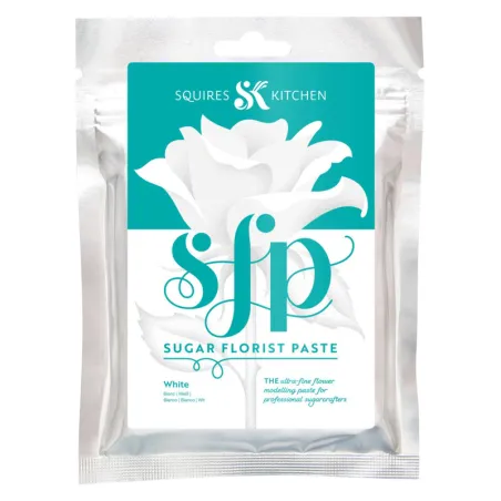 White flower paste for sugar decorations, flowers and leaves