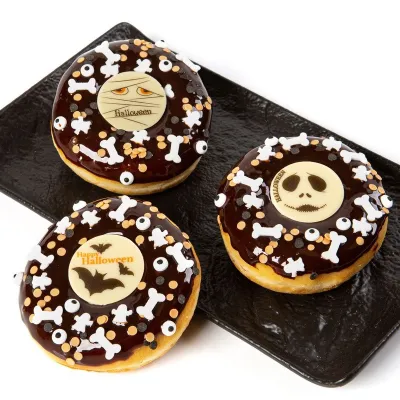 White chocolate decorations Halloween 12 pieces - cupcake topper