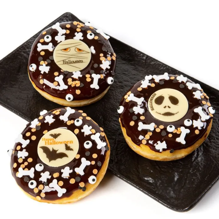 Weisse Schokoladendekoration Halloween 12 Stück - Cupcake Topper