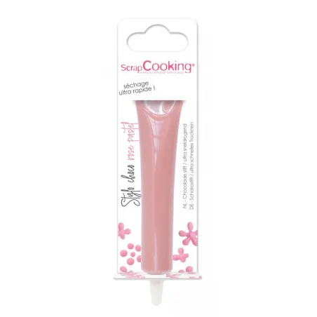 Stylo au goût de chocolat rose pastel – 25 g de chocolat à écrire pour décorer et inscrire vos pâtisseries | miniSchoggi