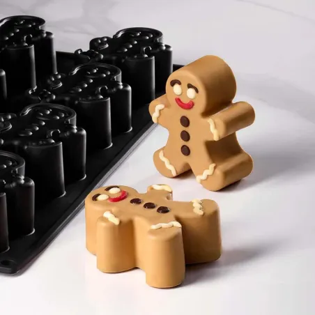 Moule en silicone Bonhomme pain d'épice 12 pièces - moule en silicone