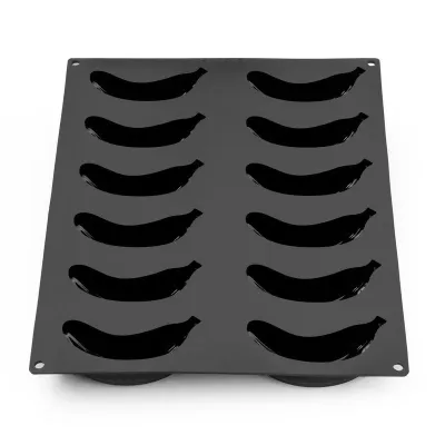 Moule en silicone banane XL 12 pièces – pour pâtisseries, chocolat et glace