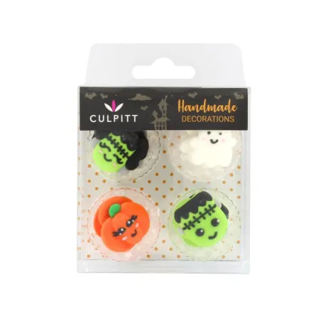 Decorazione di zucchero Halloween Monster 12 pezzi – per cupcake e biscotti