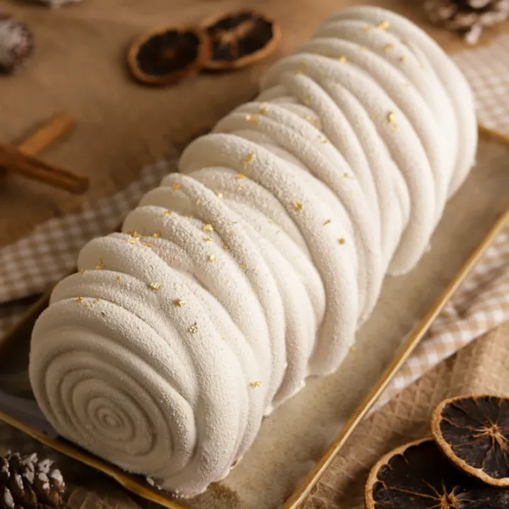 Moule en silicone Bûche Lana 24.5 x 9.5 x 7.7 cm pour ta Bûche de Noël