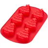 Silicone mold Christmas tree 6 pieces - Fir tree Baking tin