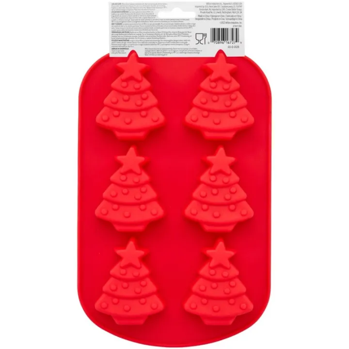 Silicone mold Christmas tree 6 pieces - Fir tree Baking tin