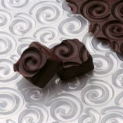Textured films for chocolate