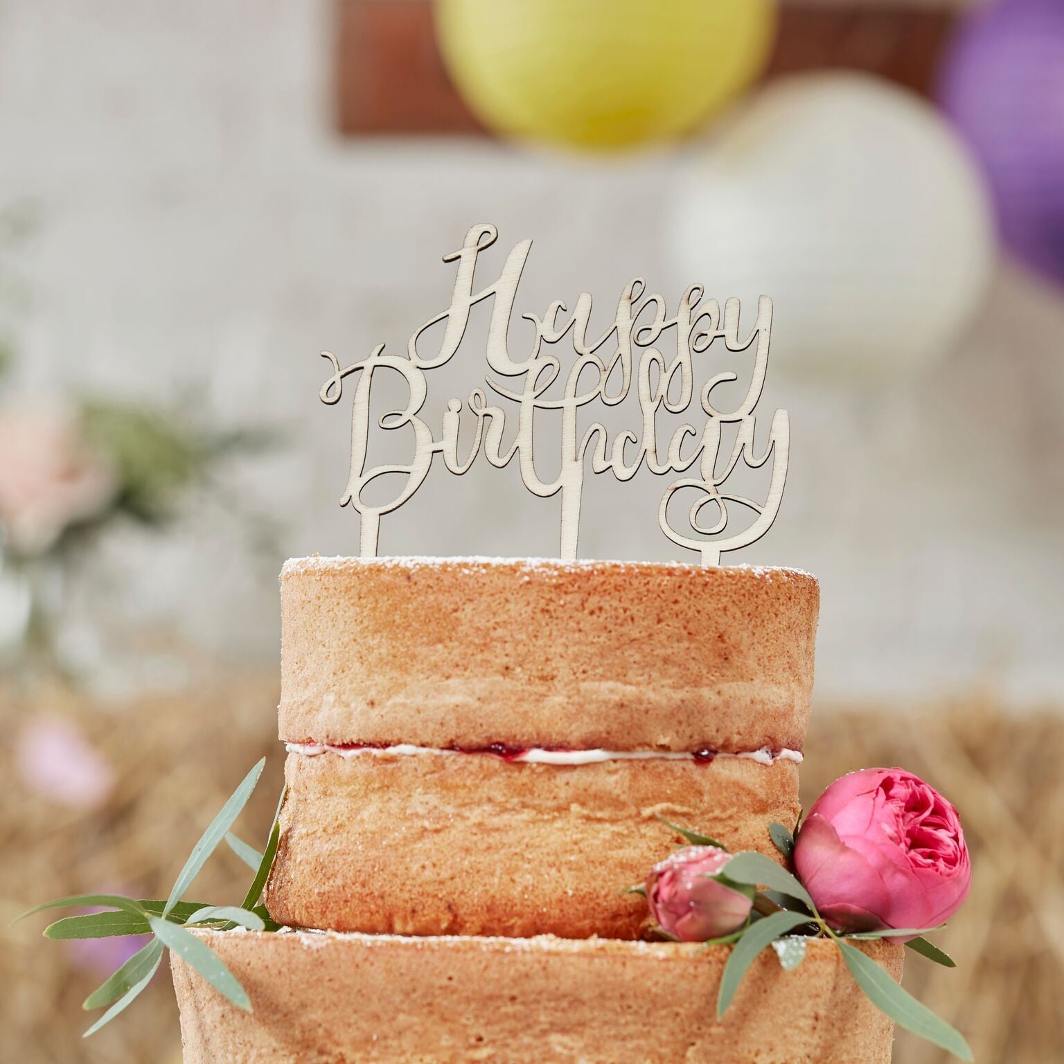 Topper per torta di buon compleanno