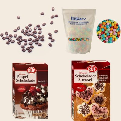 Chocolate sprinkles, shavings & buttons