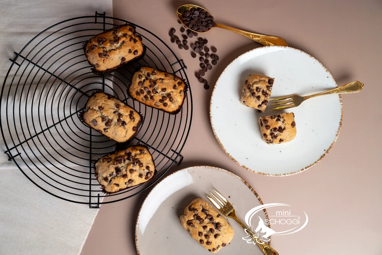 Mini Banana Bread with Chocolate drops