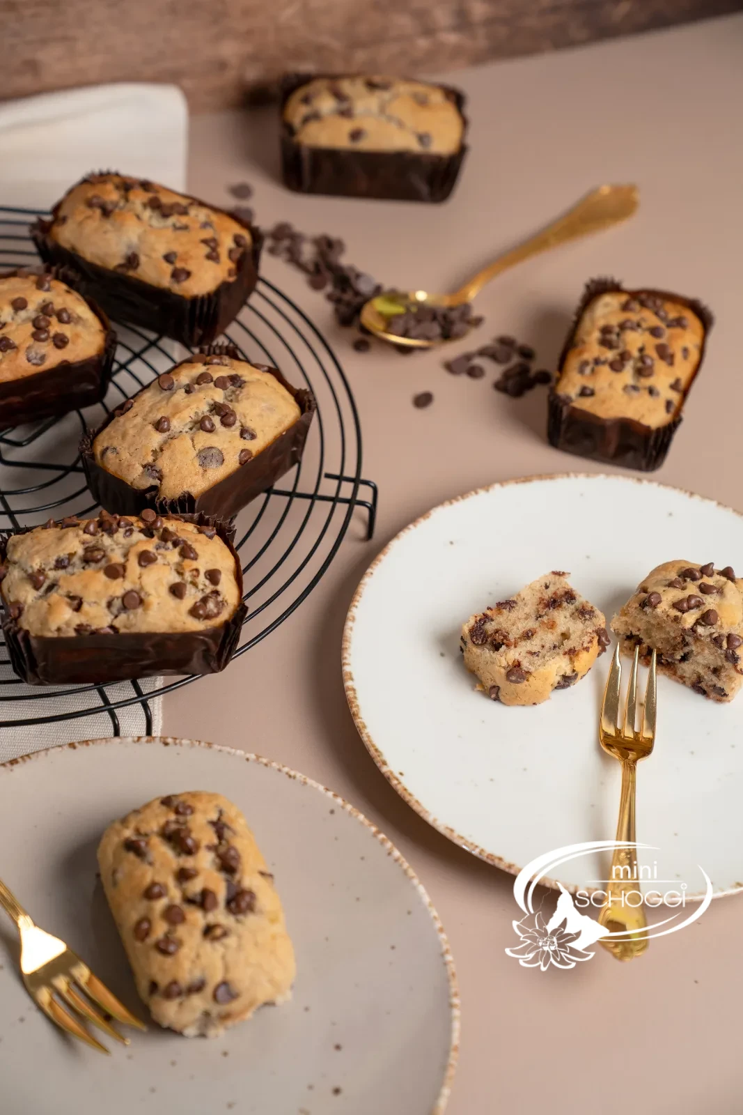 Mini Banana Bread with Chocolate drops
