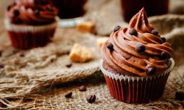 Chocolate almond cupcake