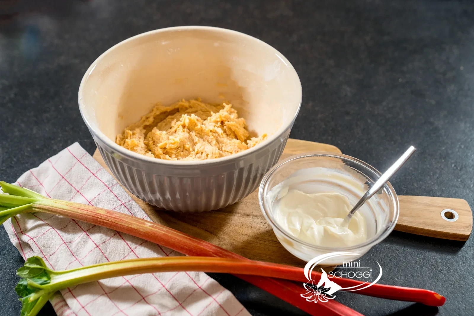 Fold in the dry ingredients and work in yoghurt for juiciness