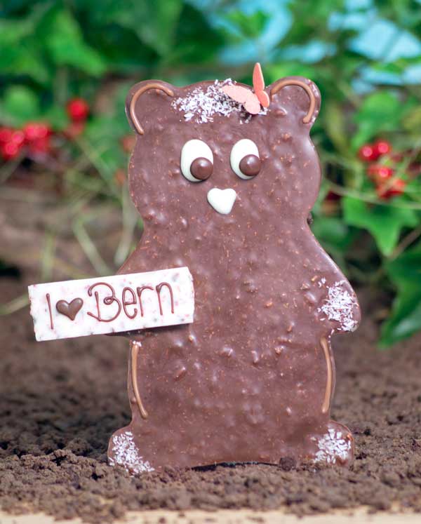 L'ours « I love Bern » en chocolat