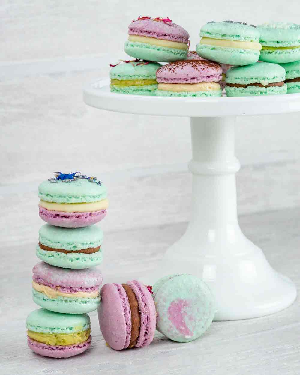 macarons dekorieren Tischdeko ideen im rustikalen stil