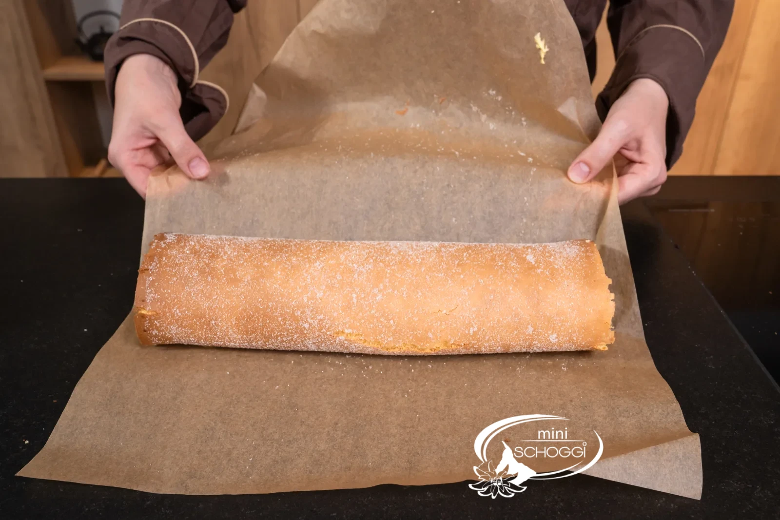 Il rotolo viene arrotolato da un lato