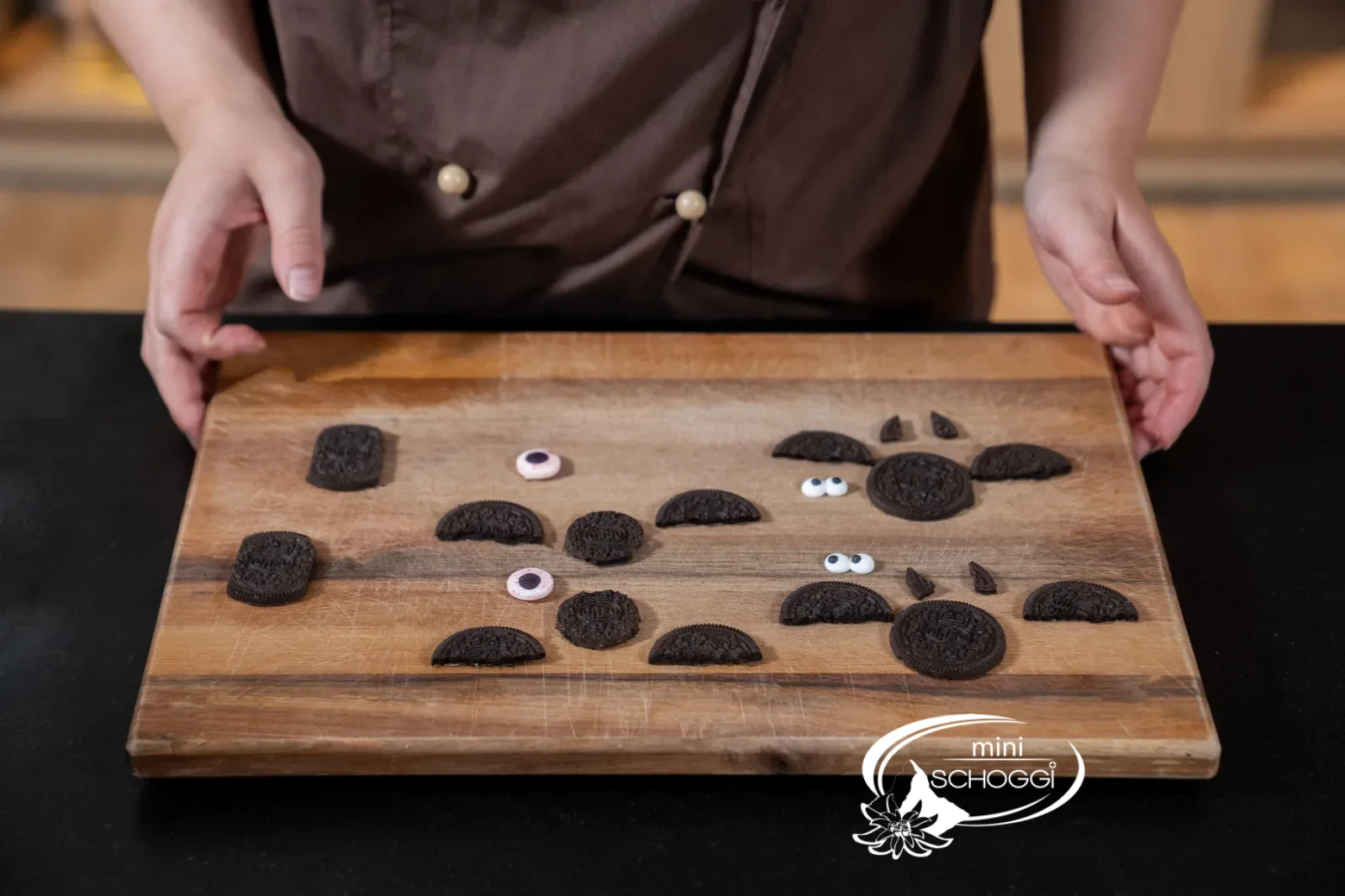 Oreo-Körper der Fledermaus auflegen