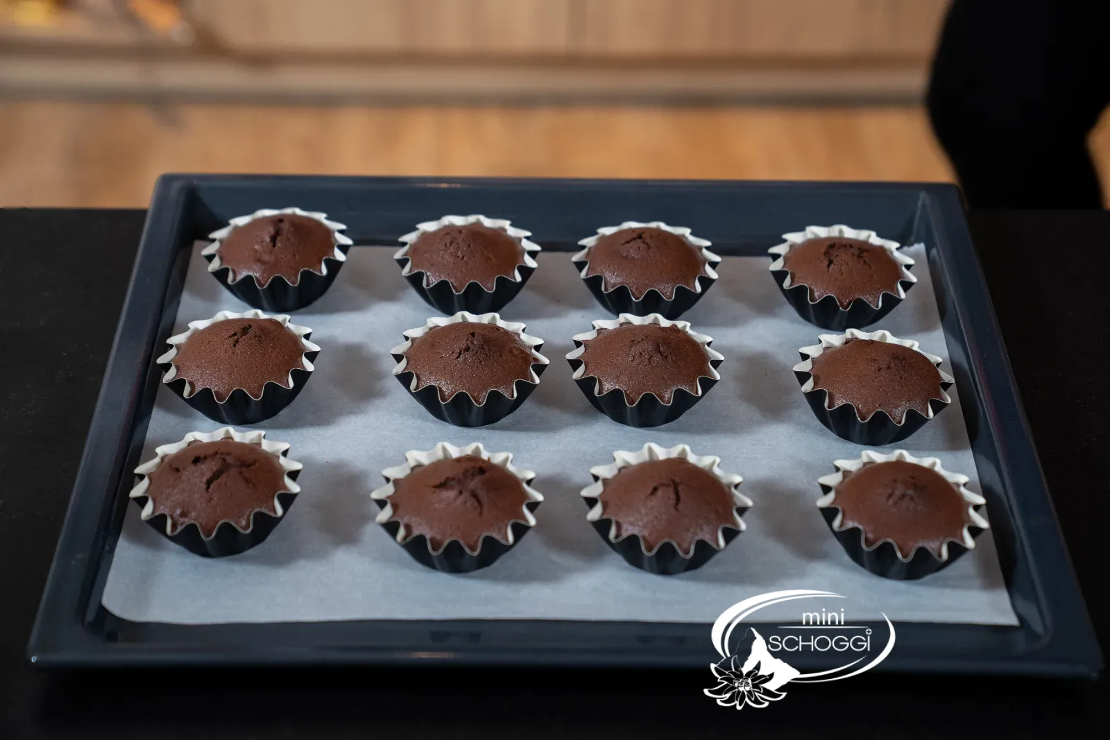 Gebackene Schokoladen-Cupcakes
