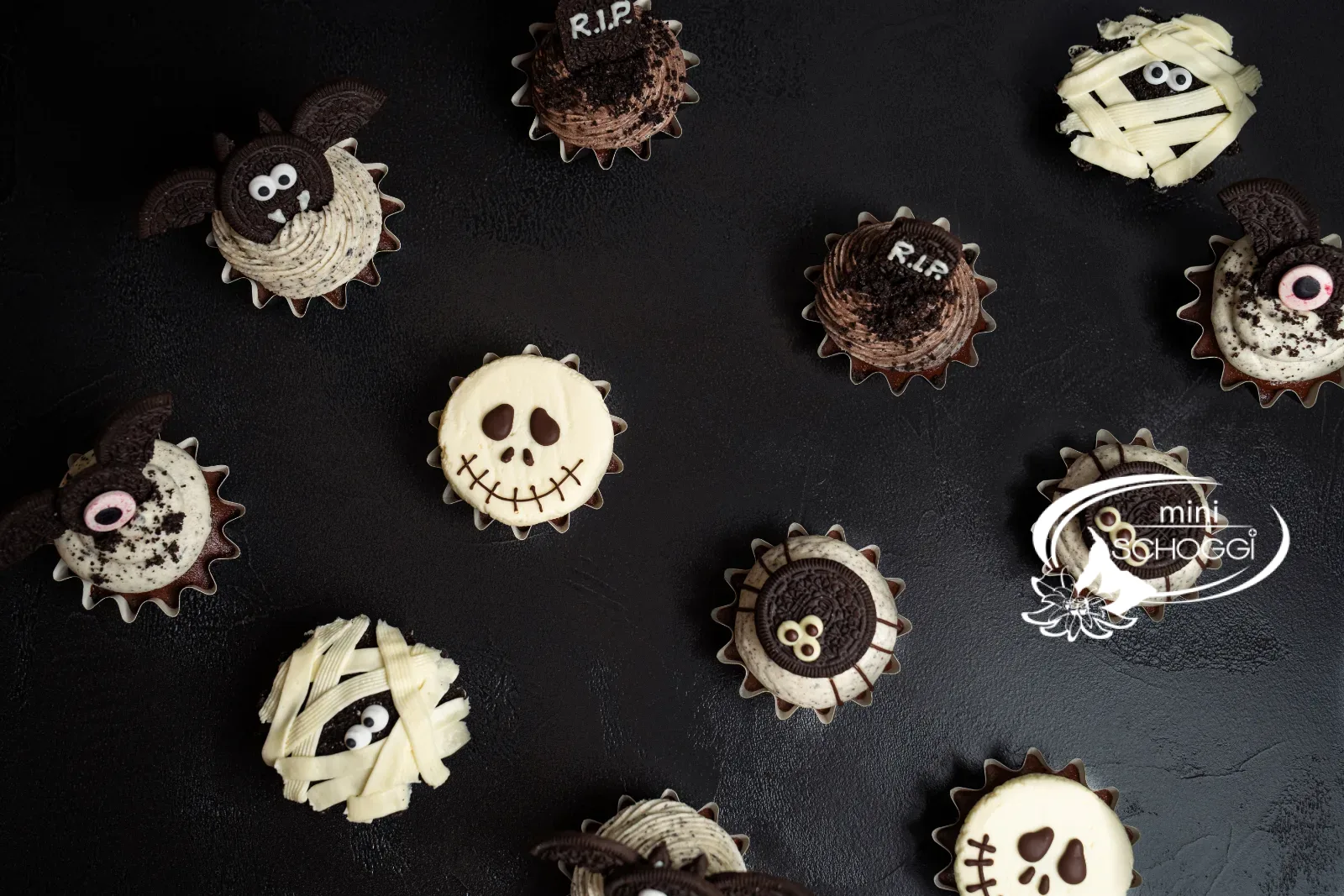 Alle fünf Cupcake-Motive von oben