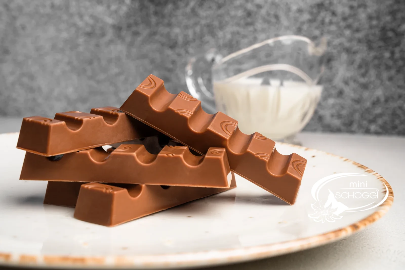 Homemade chocolate bars with light condensed milk ganache, sliced open
