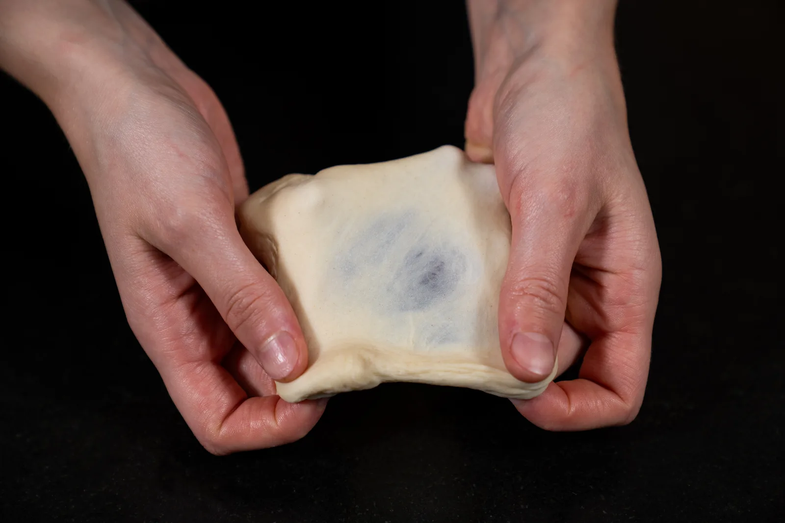 Toast bread – work in the butter, knead the dough and windowpane test