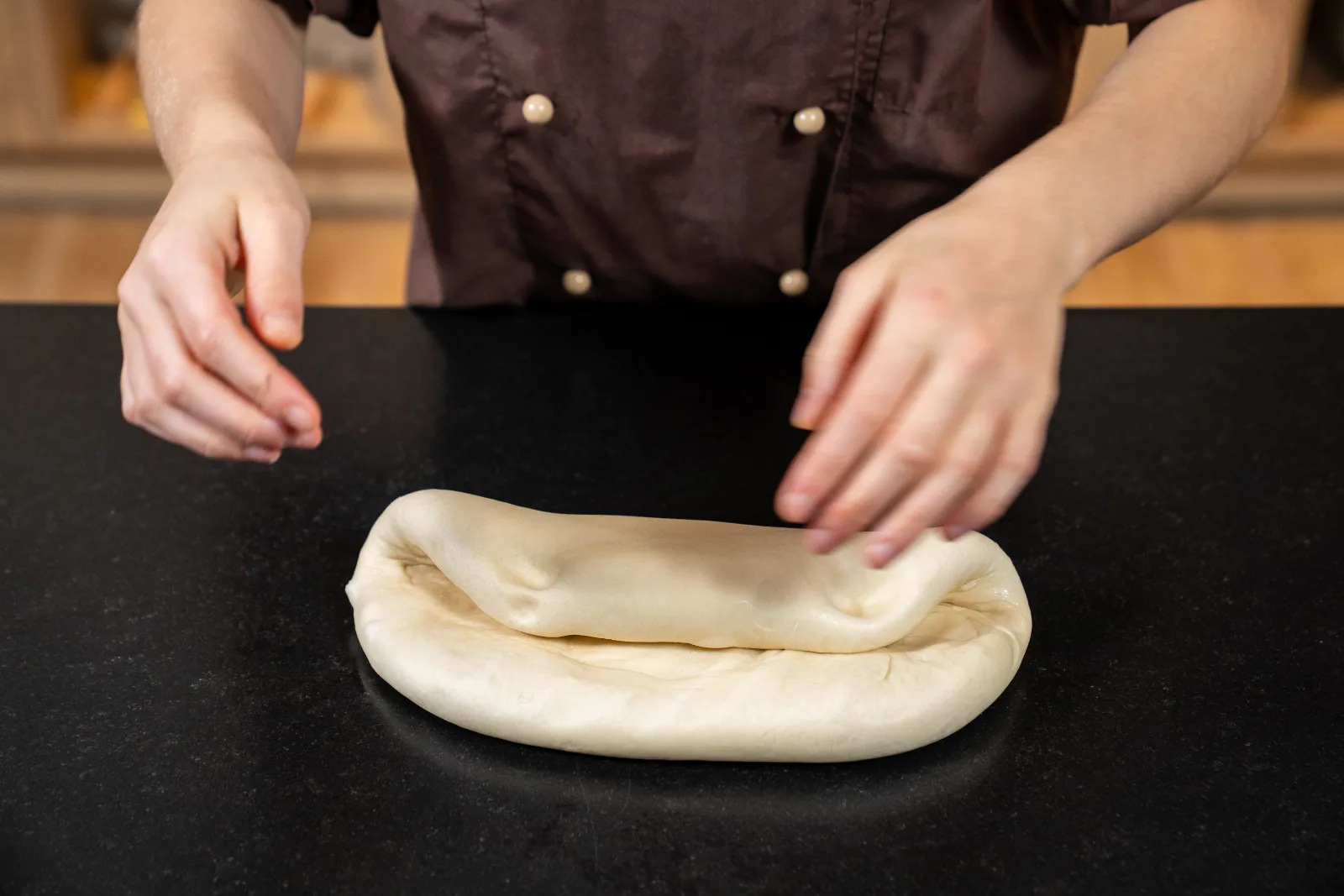 Toast bread – shape the dough piece