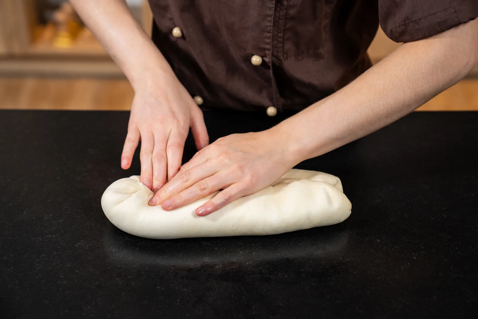 Toast bread – shape the dough piece