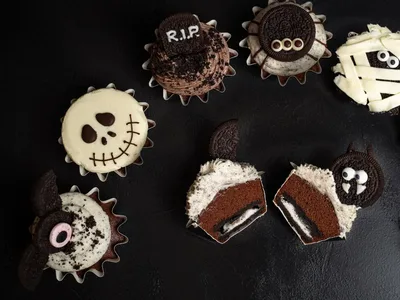 Oreo-Cupcakes für Halloween