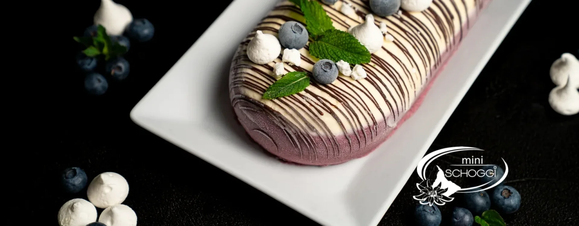 Blueberry Parfait with a Marble Effect