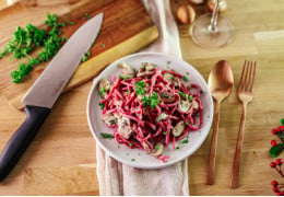 Spaghetti alla Chitarra Rezept mit Pilzrahmsauce